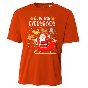 Cats For Everybody Christmas Kitten Lover Funny Gift Cooling Performance Crew T-Shirt