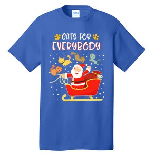 Cats For Everybody Christmas Kitten Lover Funny Gift Tall T-Shirt