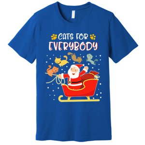 Cats For Everybody Christmas Kitten Lover Funny Gift Premium T-Shirt