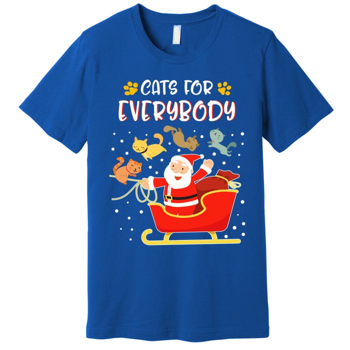 Cats For Everybody Christmas Kitten Lover Funny Gift Premium T-Shirt