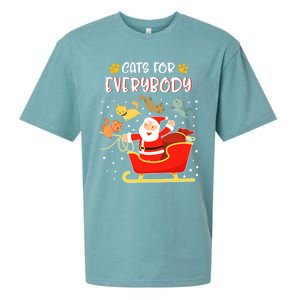 Cats For Everybody Christmas Kitten Lover Funny Gift Sueded Cloud Jersey T-Shirt