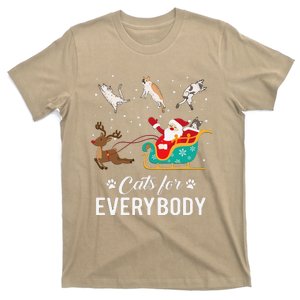 Cats For Everybody Christmas Cat Funny Xmas Santa T-Shirt