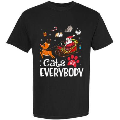 Cats For Everybody Christmas Cat Funny Xmas Garment-Dyed Heavyweight T-Shirt