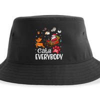 Cats For Everybody Christmas Cat Funny Xmas Sustainable Bucket Hat