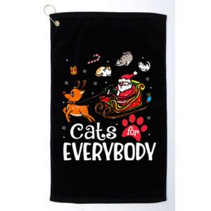 Cats For Everybody Christmas Cat Funny Xmas Platinum Collection Golf Towel