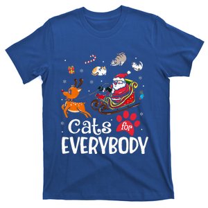 Cats For Everybody Christmas Cat Funny Xmas T-Shirt