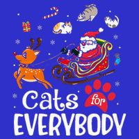Cats For Everybody Christmas Cat Funny Xmas Sustainable Beanie