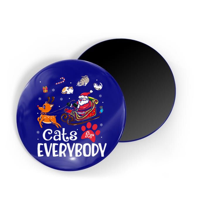 Cats For Everybody Christmas Cat Funny Xmas Magnet