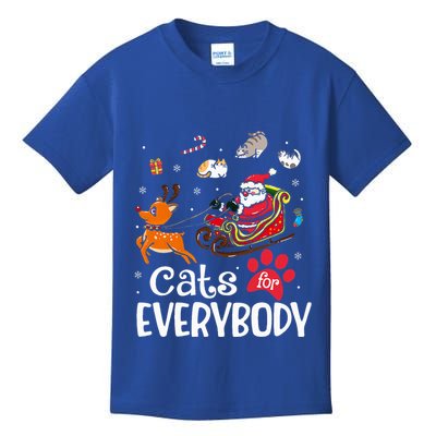 Cats For Everybody Christmas Cat Funny Xmas Kids T-Shirt