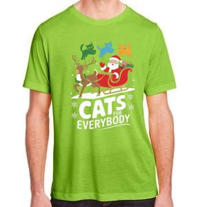 Cats For Everybody Christmas Cats Cat Holiday Xmas Cat Santa Cute Gift Adult ChromaSoft Performance T-Shirt