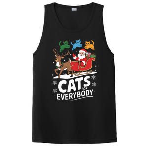 Cats For Everybody Christmas Cats Cat Holiday Xmas Cat Santa Cute Gift PosiCharge Competitor Tank