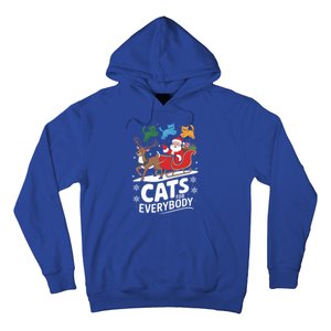 Cats For Everybody Christmas Cats Cat Holiday Xmas Cat Santa Cute Gift Hoodie