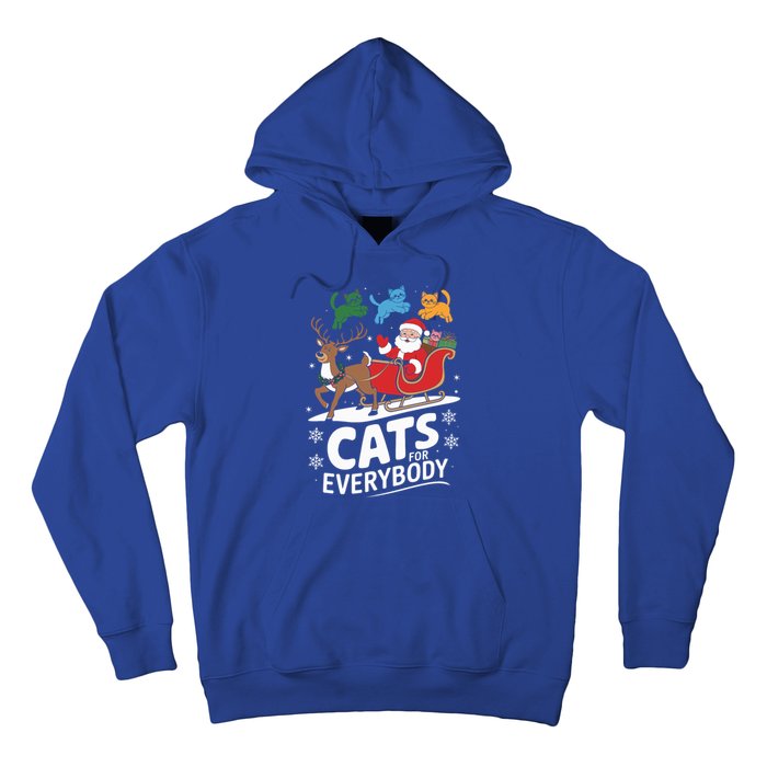 Cats For Everybody Christmas Cats Cat Holiday Xmas Cat Santa Cute Gift Hoodie