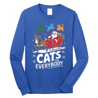 Cats For Everybody Christmas Cats Cat Holiday Xmas Cat Santa Cute Gift Long Sleeve Shirt