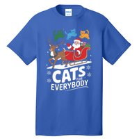 Cats For Everybody Christmas Cats Cat Holiday Xmas Cat Santa Cute Gift Tall T-Shirt