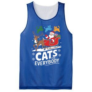 Cats For Everybody Christmas Cats Cat Holiday Xmas Cat Santa Cute Gift Mesh Reversible Basketball Jersey Tank