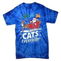 Cats For Everybody Christmas Cats Cat Holiday Xmas Cat Santa Cute Gift Tie-Dye T-Shirt