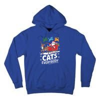 Cats For Everybody Christmas Cats Cat Holiday Xmas Cat Santa Cute Gift Tall Hoodie