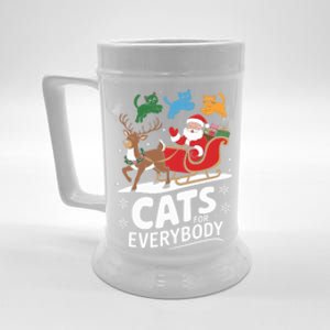 Cats For Everybody Christmas Cats Cat Holiday Xmas Cat Santa Cute Gift Beer Stein