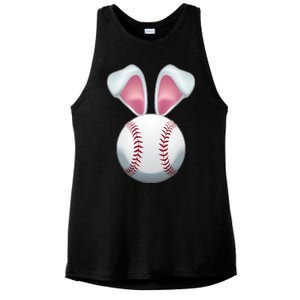 Cute Funny Easter Bunny Baseball Ladies PosiCharge Tri-Blend Wicking Tank