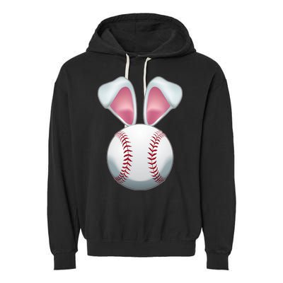 Cute Funny Easter Bunny Baseball Garment-Dyed Fleece Hoodie