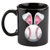 Cute Funny Easter Bunny Baseball 11oz C Handle Ceramic Mug