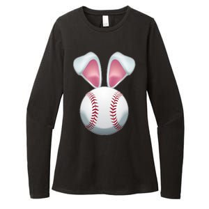 Cute Funny Easter Bunny Baseball Womens CVC Long Sleeve Shirt