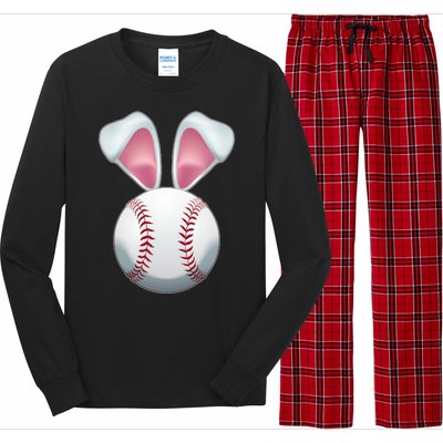 Cute Funny Easter Bunny Baseball Long Sleeve Pajama Set