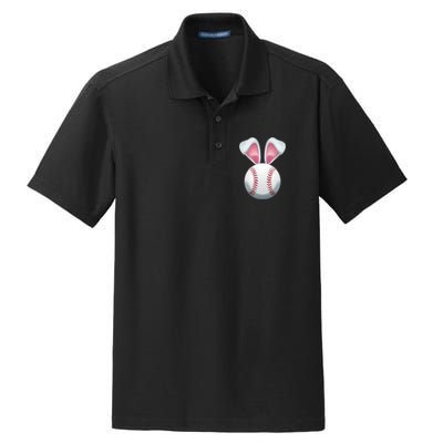 Cute Funny Easter Bunny Baseball Dry Zone Grid Polo