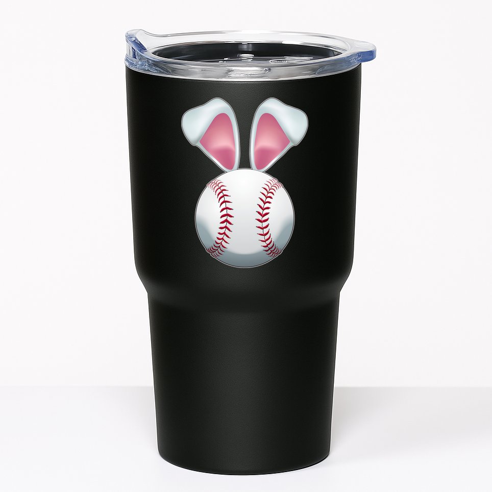 Cute Funny Easter Bunny Baseball Tumbler