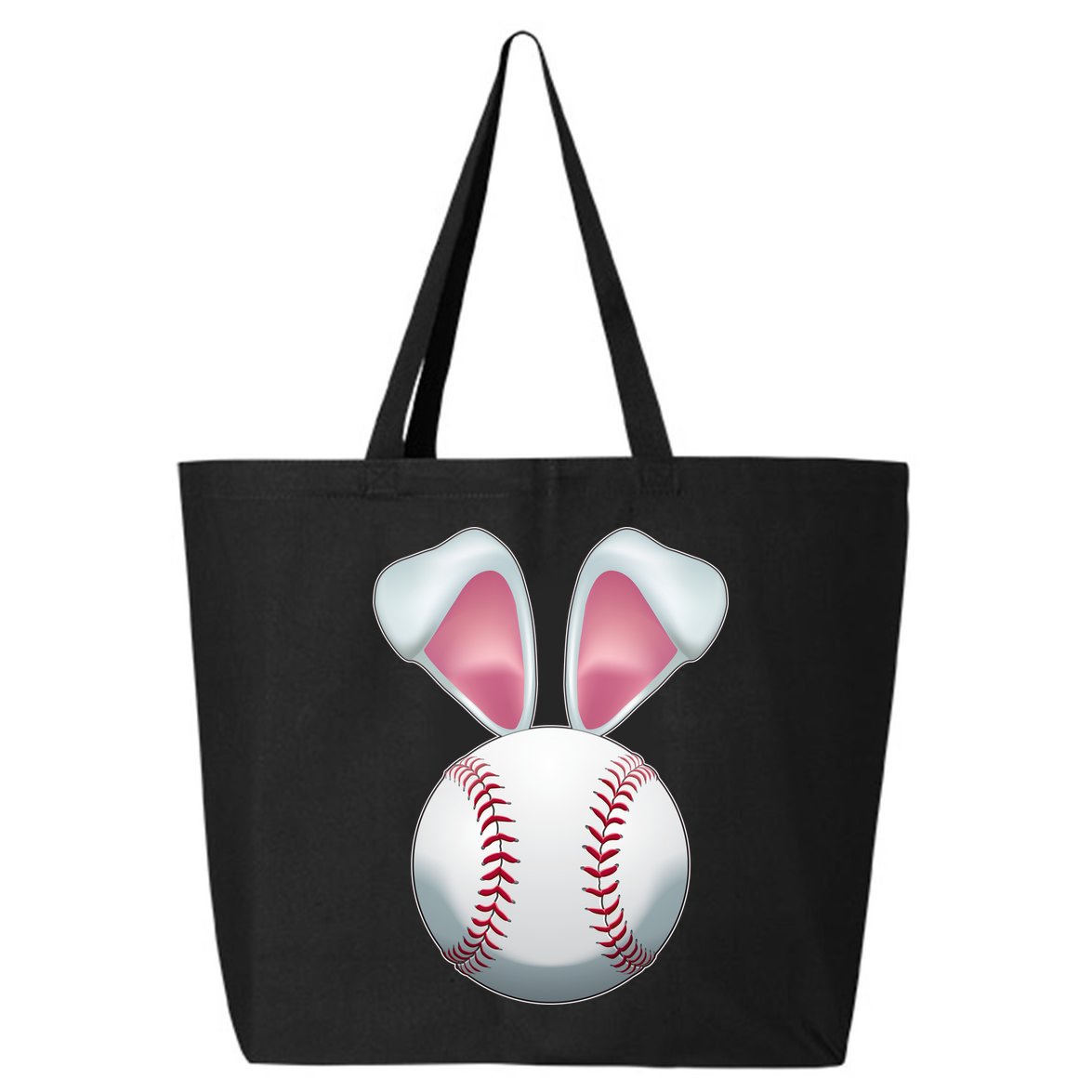 Cute Funny Easter Bunny Baseball 25L Jumbo Tote