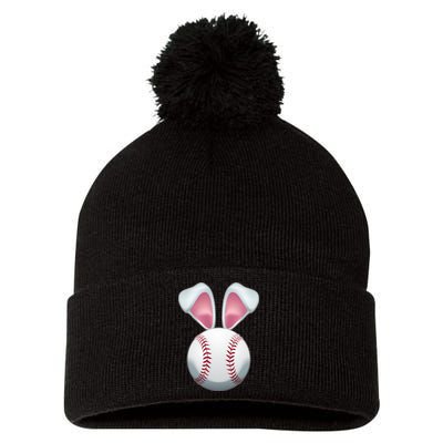 Cute Funny Easter Bunny Baseball Pom Pom 12in Knit Beanie
