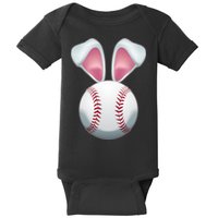 Cute Funny Easter Bunny Baseball Baby Bodysuit