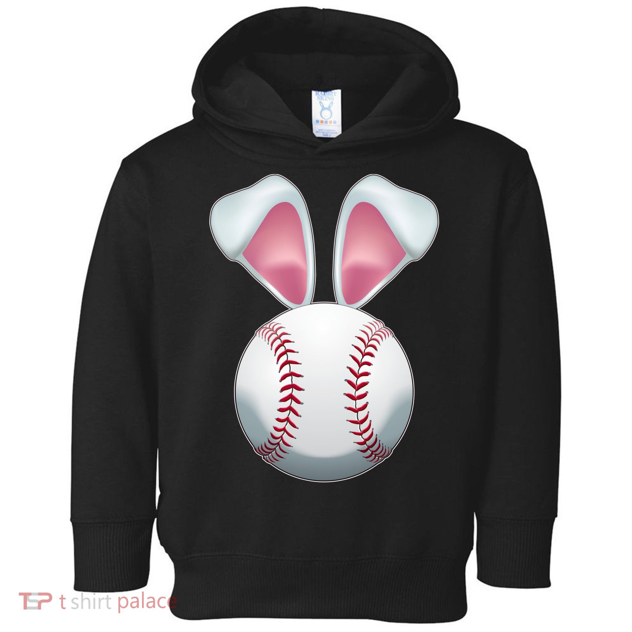Cute Funny Easter Bunny Baseball Toddler Hoodie