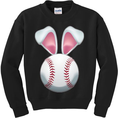 Cute Funny Easter Bunny Baseball Kids Sweatshirt