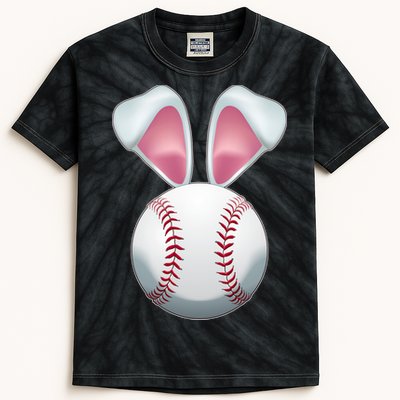Cute Funny Easter Bunny Baseball Kids Tie-Dye T-Shirt