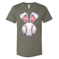 Cute Funny Easter Bunny Baseball V-Neck T-Shirt