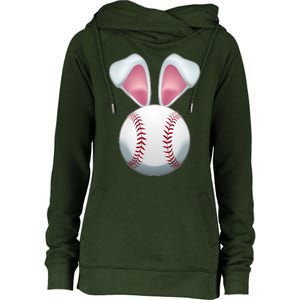 Cute Funny Easter Bunny Baseball Womens Funnel Neck Pullover Hood