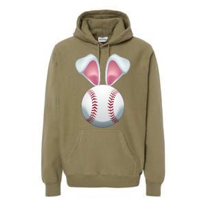 Cute Funny Easter Bunny Baseball Premium Hoodie