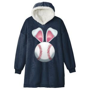 Cute Funny Easter Bunny Baseball Hooded Wearable Blanket