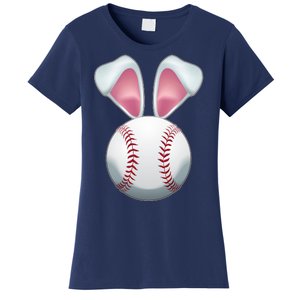 Cute Funny Easter Bunny Baseball Women's T-Shirt