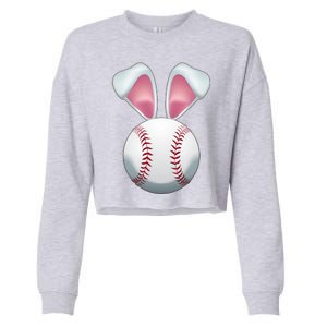 Cute Funny Easter Bunny Baseball Cropped Pullover Crew