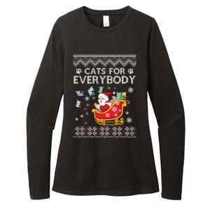 Cats For Everybody Christmas Ugly Cat Funny Xmas Meaningful Gift Womens CVC Long Sleeve Shirt