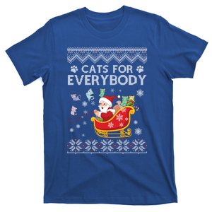 Cats For Everybody Christmas Ugly Cat Funny Xmas Meaningful Gift T-Shirt