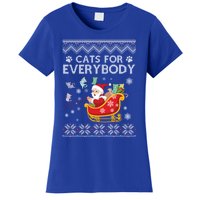 Cats For Everybody Christmas Ugly Cat Funny Xmas Meaningful Gift Women's T-Shirt