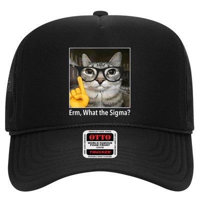 Cat Funny Erm What The Sigma Cat Meme Funny Trucker Hat