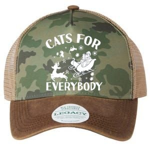 Cats For Everybody Funny Christmas Day Cats Lover Saying Legacy Tie Dye Trucker Hat