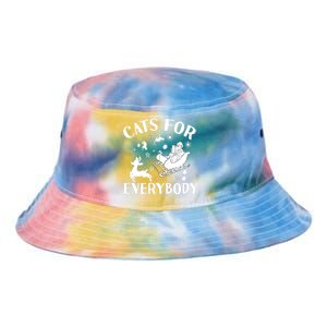 Cats For Everybody Funny Christmas Day Cats Lover Saying Tie Dye Newport Bucket Hat