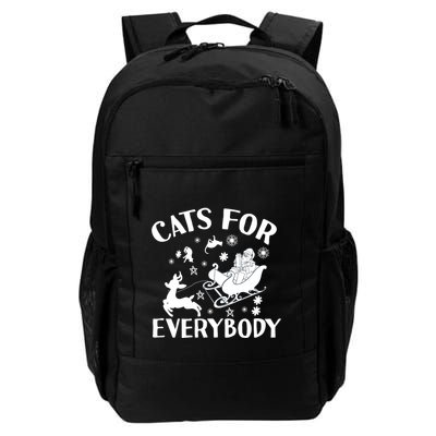 Cats For Everybody Funny Christmas Day Cats Lover Saying Backpack