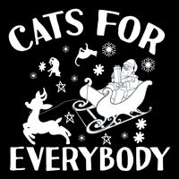 Cats For Everybody Funny Christmas Day Cats Lover Saying 16 in Basic Backpack